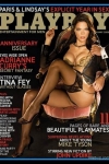 Adrianne Curry in black stockings for Playboy magazine
