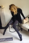 Alessia Marcuzzi wearing Philippe Matignon pantyhose