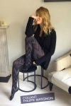 Alessia Marcuzzi wearing Philippe Matignon pantyhose