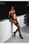 Ana Beatriz Barros wearing black stockings and high heels