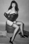 Bettie Page wearing high heels and nylon stockings