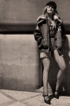 Dianna Agron wearing fashion tights