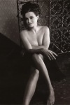 Helena Bonham Carter's feet in a black and white pic