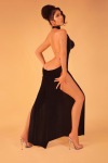 Kali Uchis with a revealing slit dress Kali Uchis with a revealing slit dress