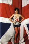Lily Allen posing with the british flag