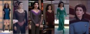 Marina Sirtis with some of her Star Trek uniforms