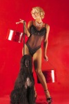 Marlène Mourreau wearing nylong lingerie and tights Marlène Mourreau wearing nylong lingerie and tights