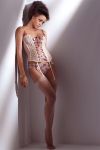 Rihanna wearing stockings and suspenders Rihanna wearing stockings and suspenders