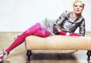 Uma Thurman wearing pink pantyhose