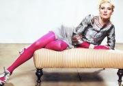Uma Thurman wearing pink pantyhose