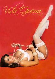 Vida Guerra wearing white stockings and lingerie