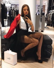 Xenia Tchoumi shopping at Dior
