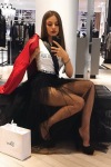Xenia Tchoumi shopping at Dior
