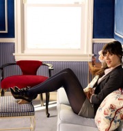 Zooey Deschanel wearing pantyhose