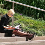 Office lady in tights